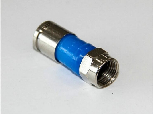 Waterproof BNC Male Compression Connector For RG59 Cable Gold / CCTV Connector